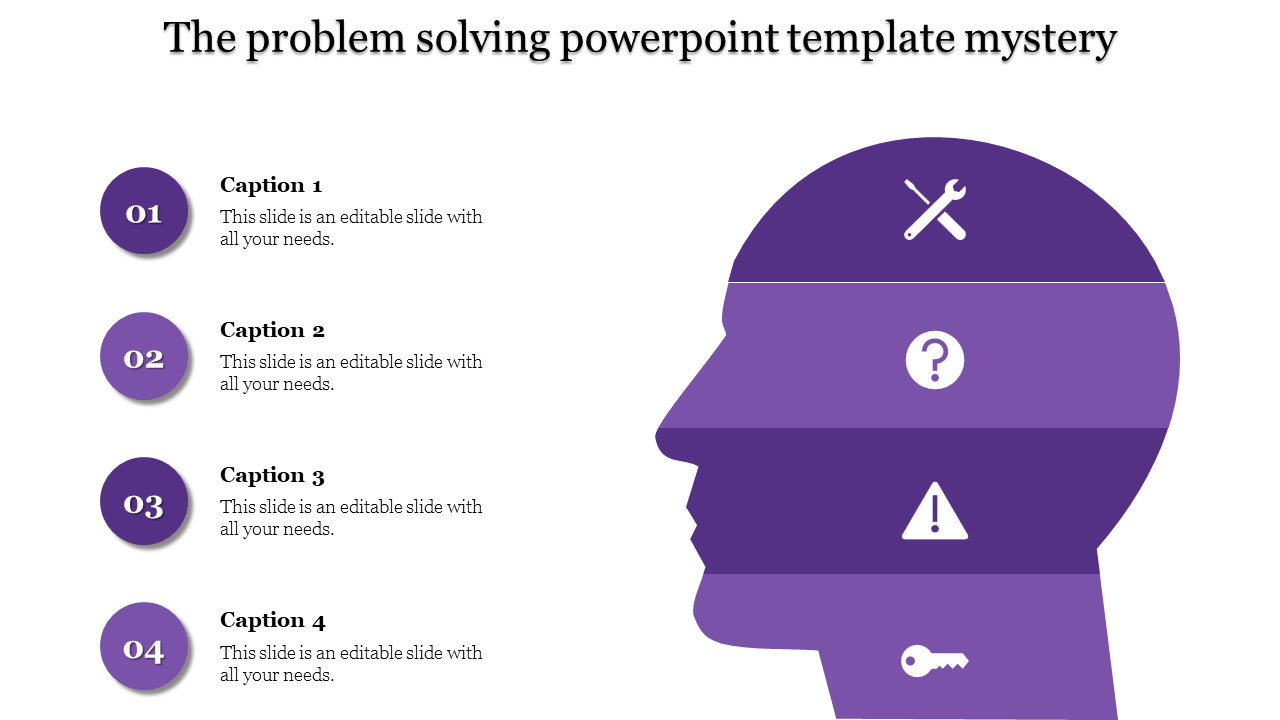 Problem solving powerpoint template-Purple